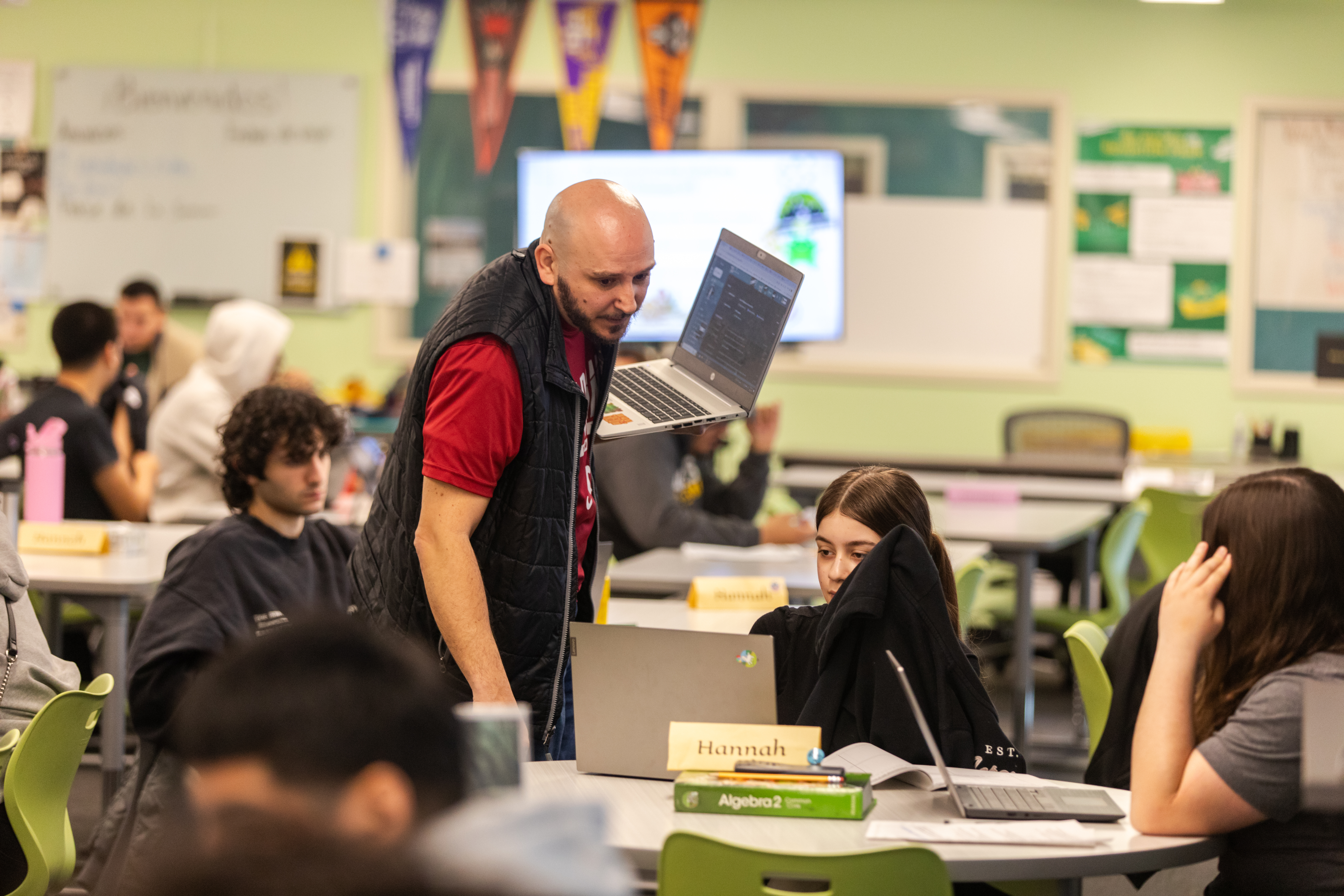 Students learning at school.
